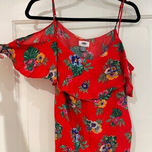 Old Navy Cold Shoulder Floral Tank, Size M